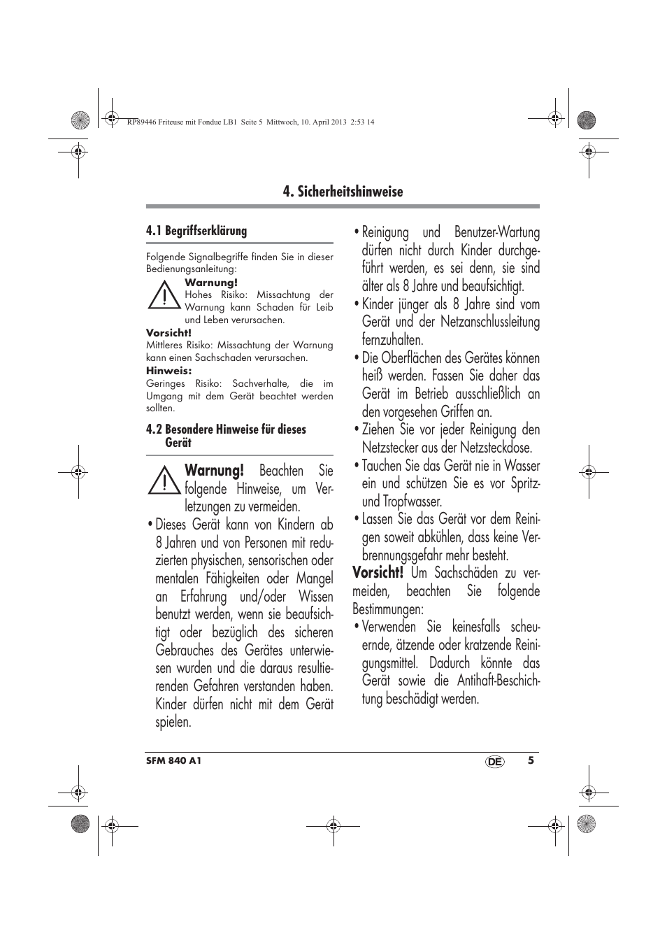 Silvercrest SFM 840 A1 User Manual | Page 7 / 74