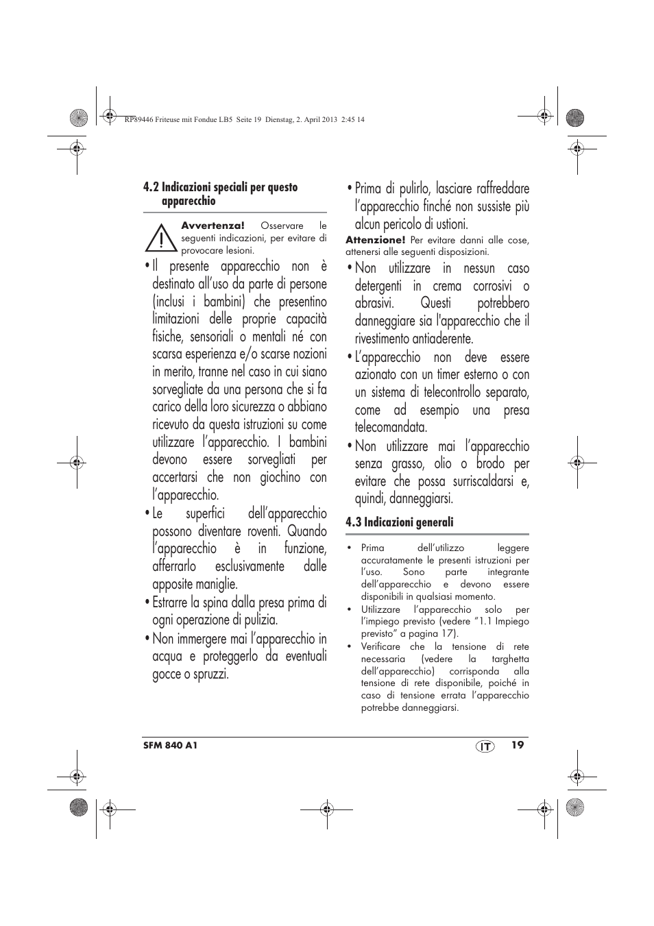 Silvercrest SFM 840 A1 User Manual | Page 21 / 74