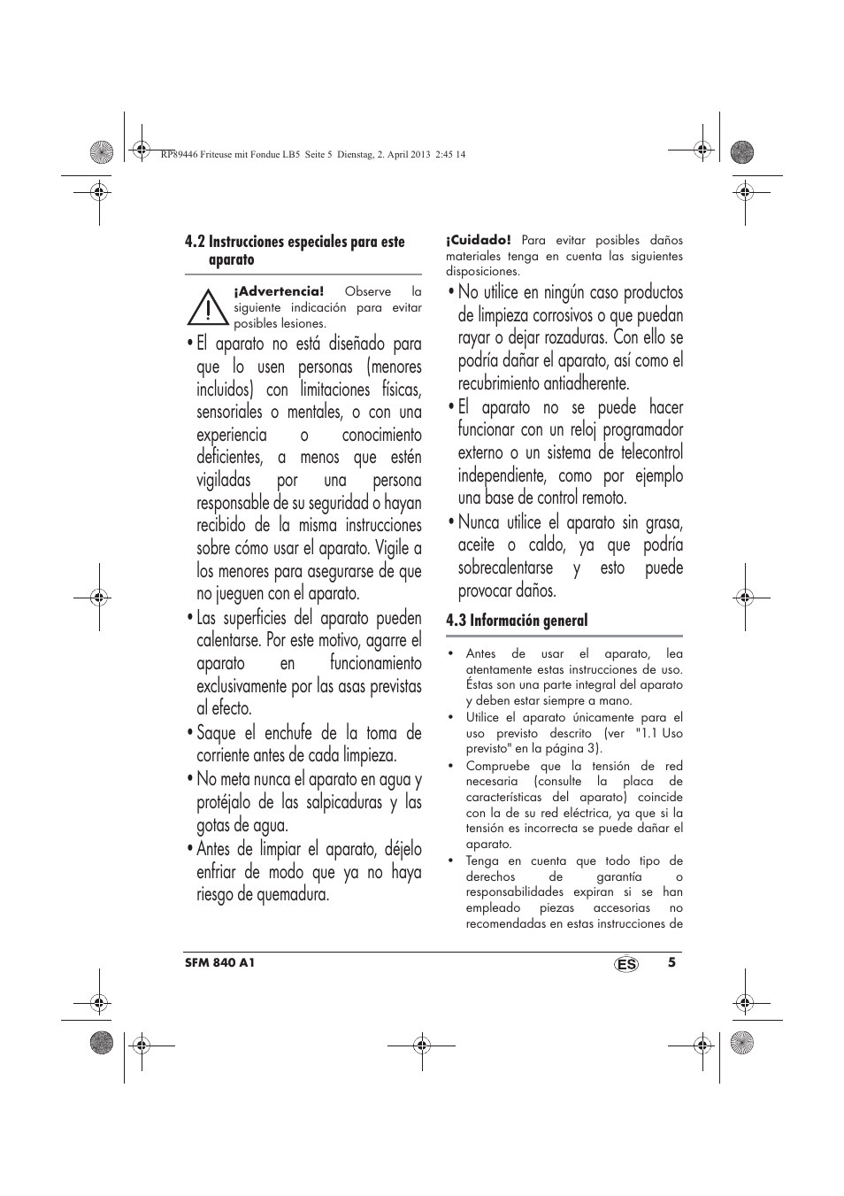 Silvercrest SFM 840 A1 User Manual | Page 7 / 74