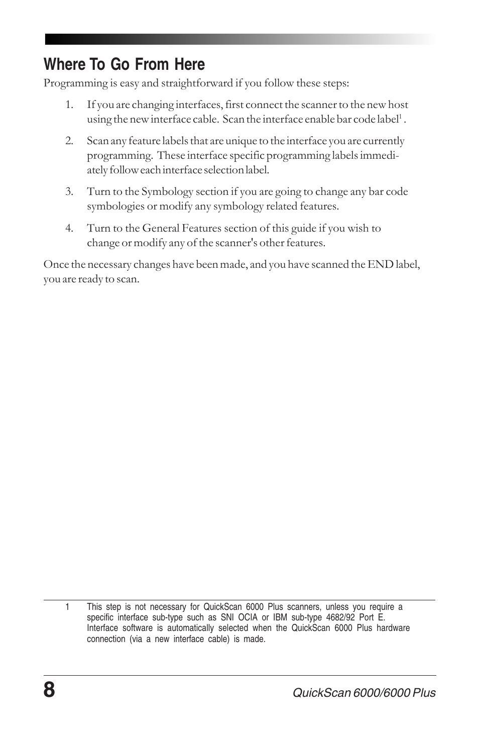 Where to go from here | Datalogic Scanning QUICKSCAN 6000 User Manual | Page 12 / 104