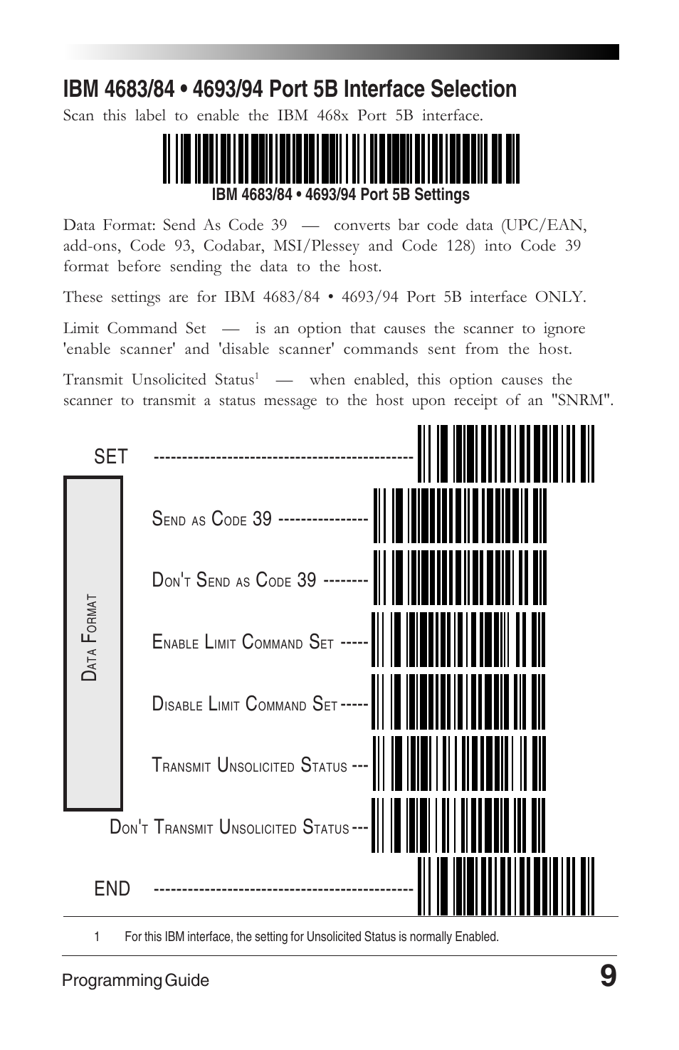 Ibm 4683/84 • 4693/94 port 5b interface selection, 39 ---------------- d, 39 -------- e | Datalogic Scanning QUICKSCAN 6000 User Manual | Page 13 / 104