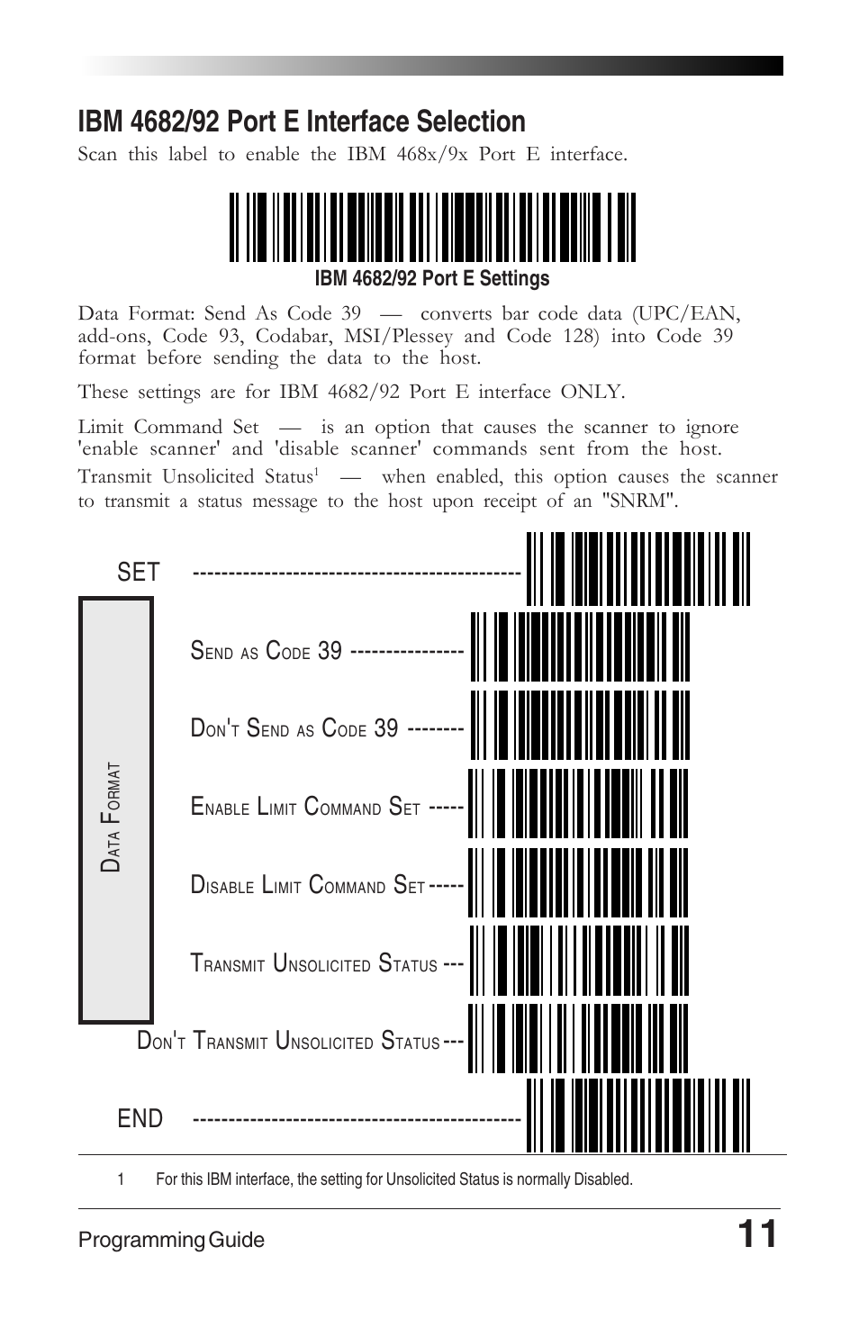 Ibm 4682/92 port e interface selection, 39 ---------------- d, 39 -------- e | Datalogic Scanning QUICKSCAN 6000 User Manual | Page 15 / 104