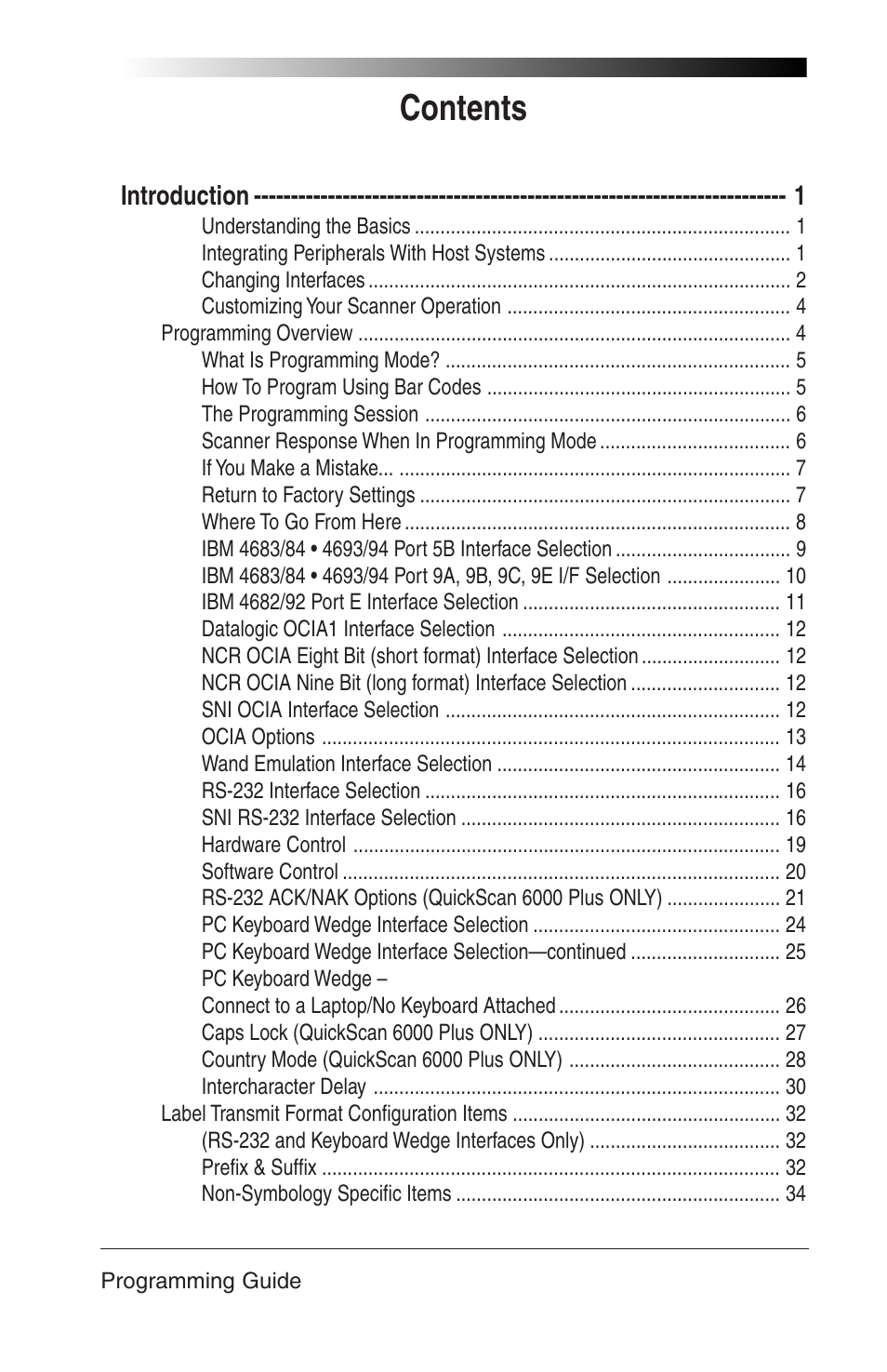 Datalogic Scanning QUICKSCAN 6000 User Manual | Page 3 / 104