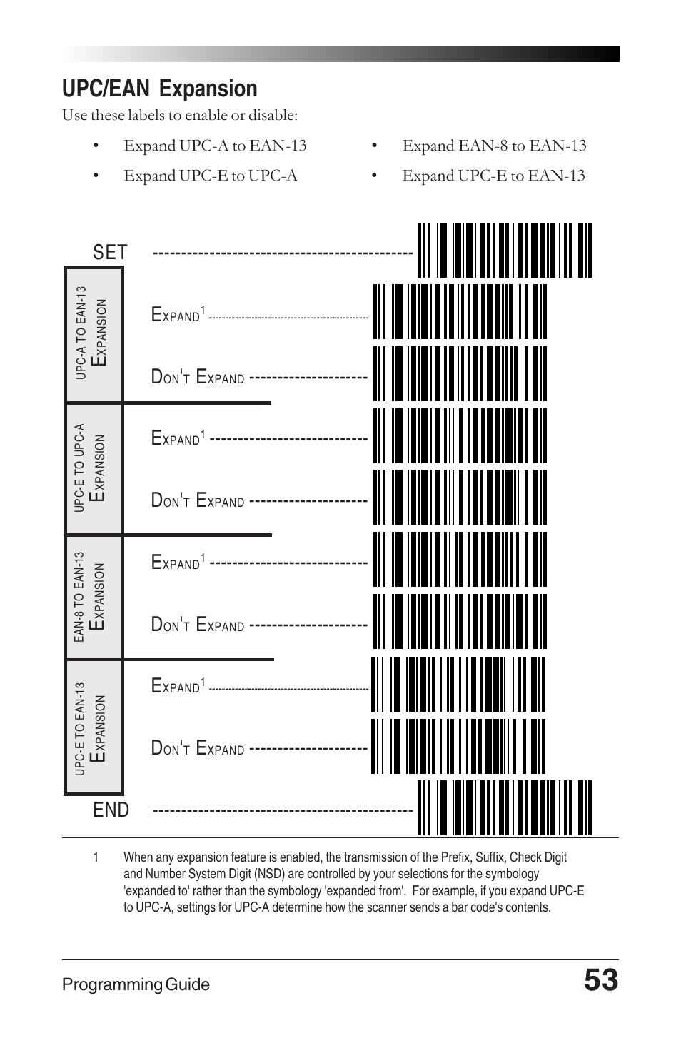 Upc/ean add-ons, Upc/ean expansion | Datalogic Scanning QUICKSCAN 6000 User Manual | Page 57 / 104
