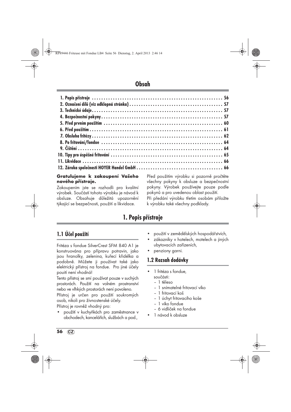 Silvercrest SFM 840 A1 User Manual | Page 58 / 98