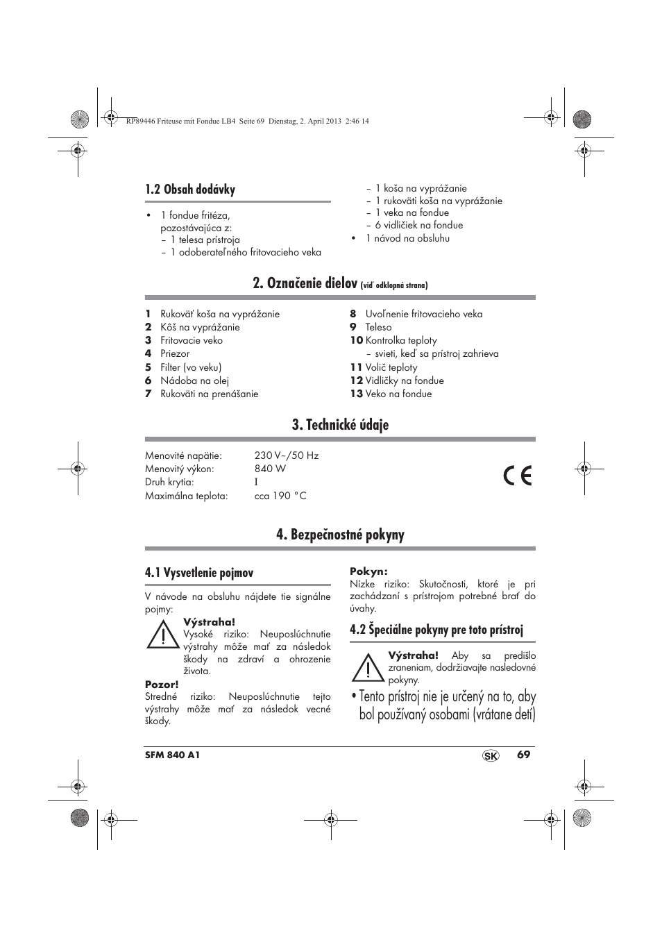 Silvercrest SFM 840 A1 User Manual | Page 71 / 98