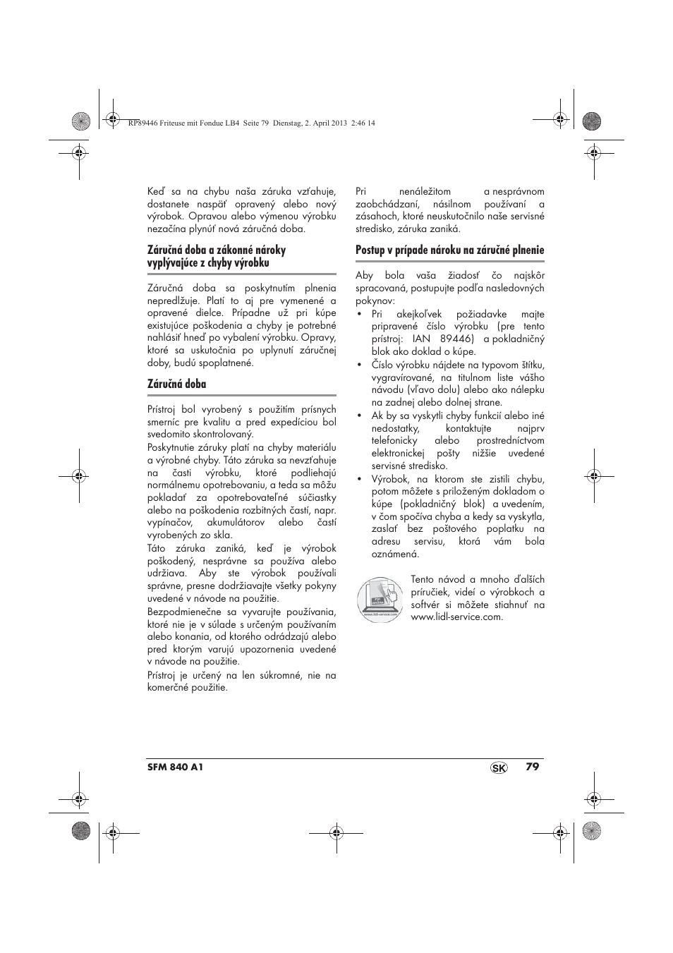 Silvercrest SFM 840 A1 User Manual | Page 81 / 98