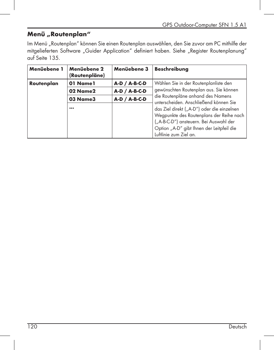 Menü „routenplan | Silvercrest SFN 1.5 A1 User Manual | Page 122 / 147