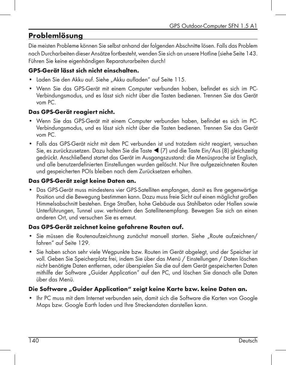 Problemlösung | Silvercrest SFN 1.5 A1 User Manual | Page 142 / 147