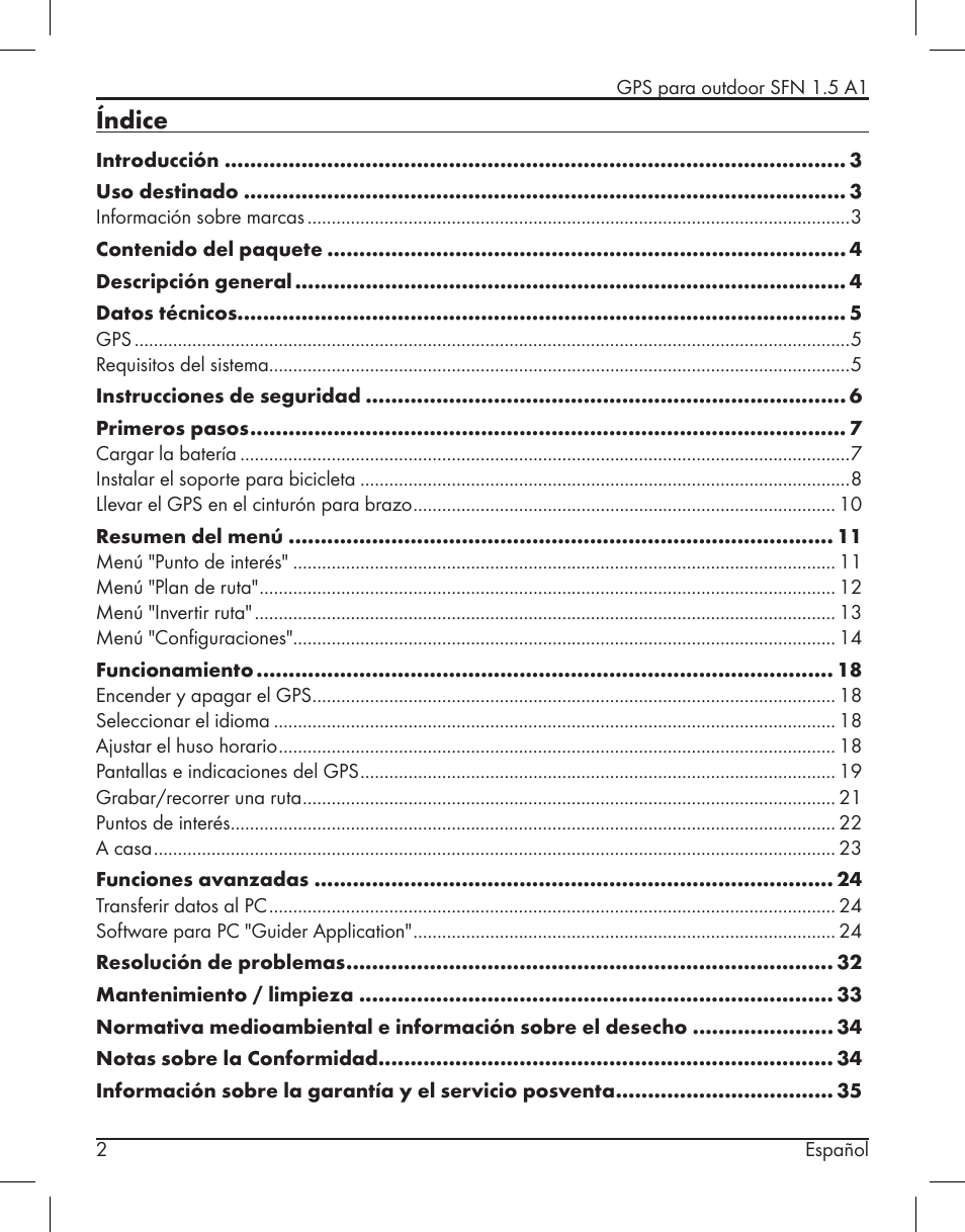Índice | Silvercrest SFN 1.5 A1 User Manual | Page 4 / 147