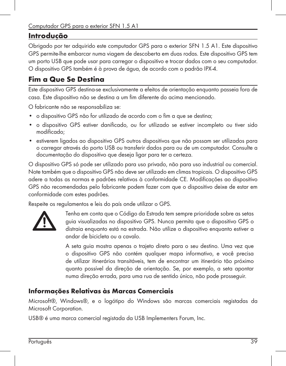 Introdução, Fim a que se destina | Silvercrest SFN 1.5 A1 User Manual | Page 41 / 147