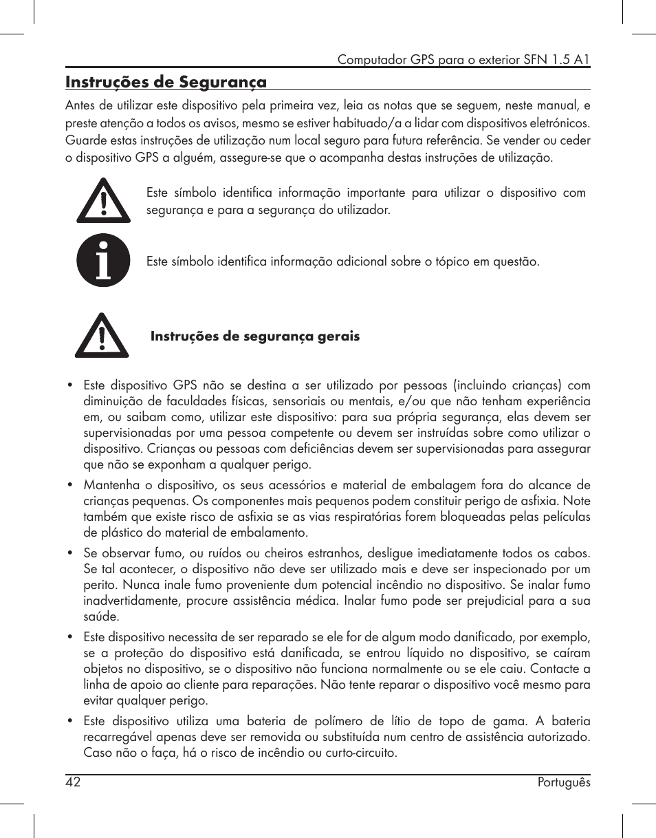 Instruções de segurança | Silvercrest SFN 1.5 A1 User Manual | Page 44 / 147