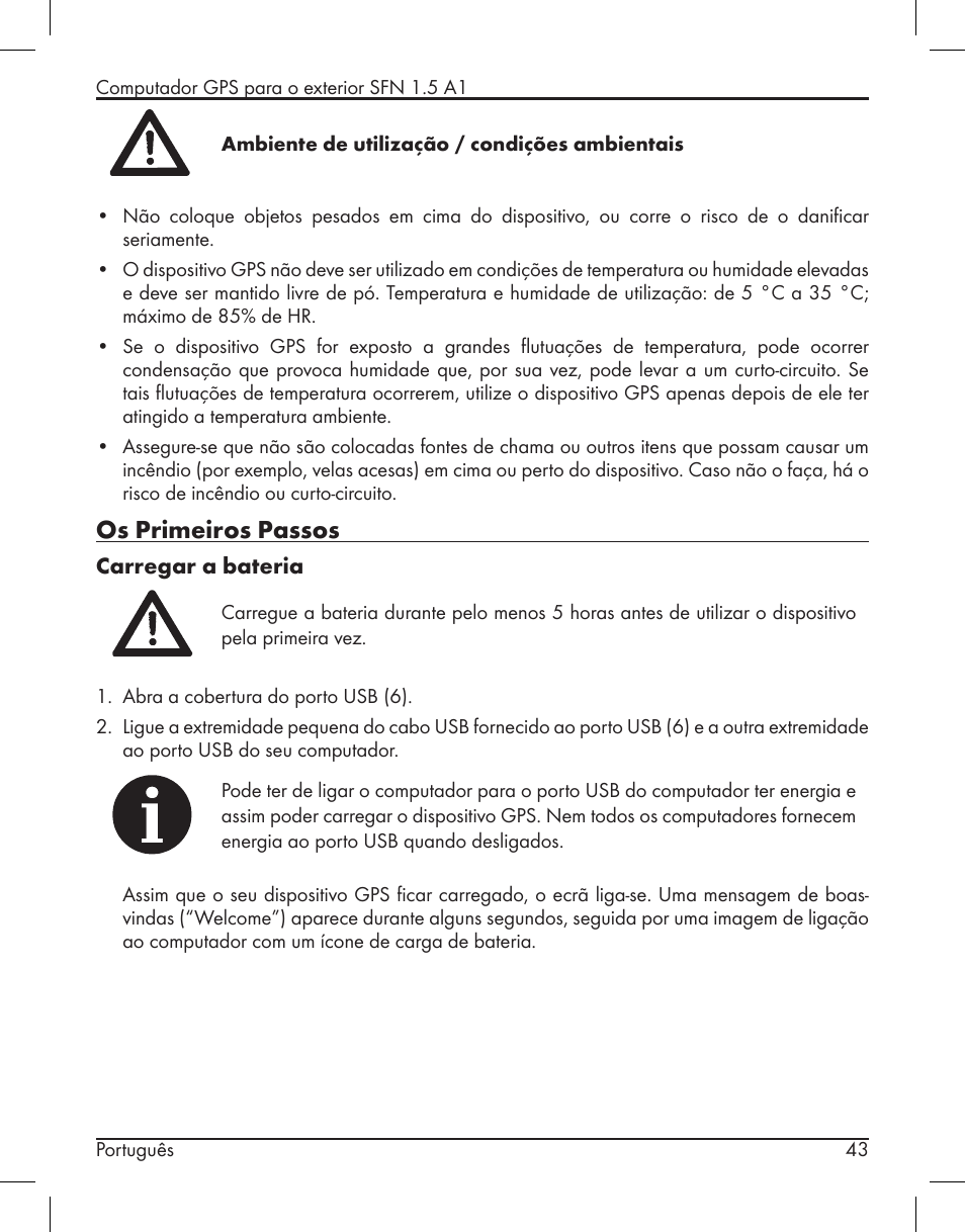 Os primeiros passos | Silvercrest SFN 1.5 A1 User Manual | Page 45 / 147