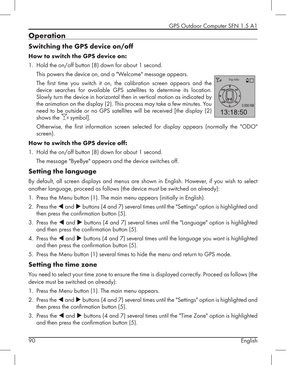 Operation | Silvercrest SFN 1.5 A1 User Manual | Page 92 / 147