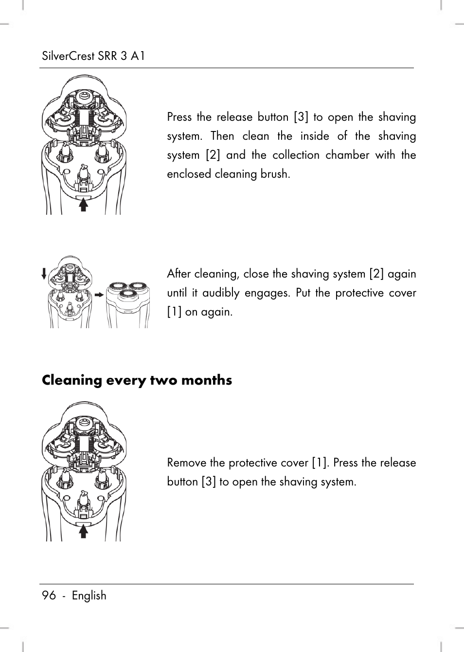 Cleaning every two months | Silvercrest SRR 3 A1 User Manual | Page 98 / 110