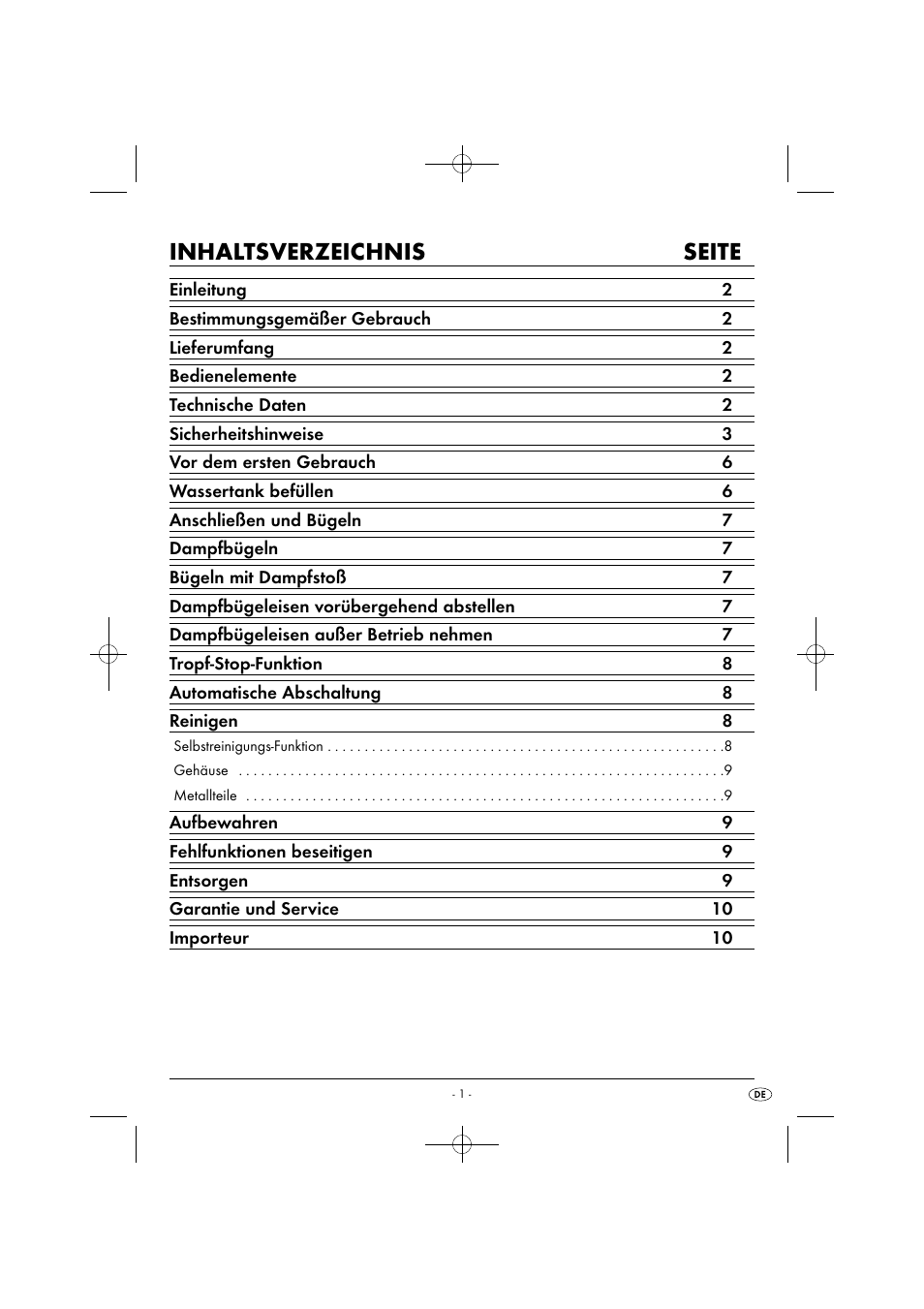 Inhaltsverzeichnis seite | Silvercrest SDB 2200 C1 User Manual | Page 4 / 44