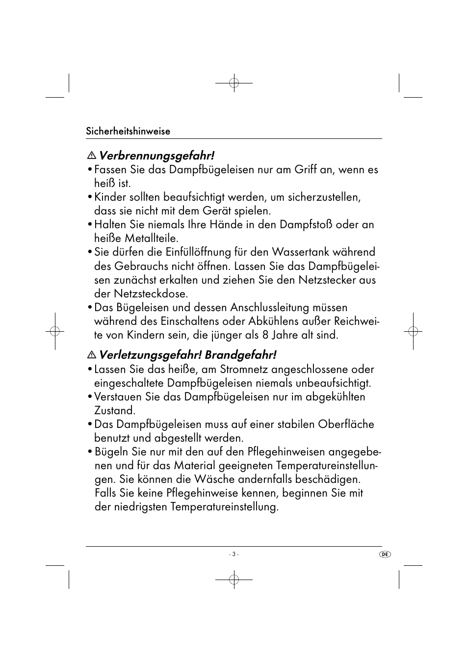 Verbrennungsgefahr, Verletzungsgefahr! brandgefahr | Silvercrest SDB 2200 C1 User Manual | Page 6 / 44