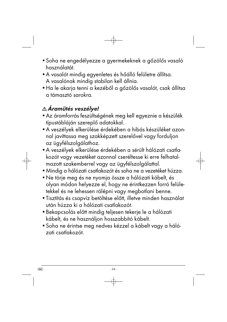 Áramütés veszélye | Silvercrest SDB 2200 C1 User Manual | Page 27 / 74