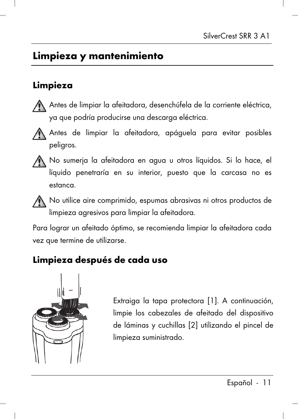 Limpieza y mantenimiento | Silvercrest SRR 3 A1 User Manual | Page 13 / 110