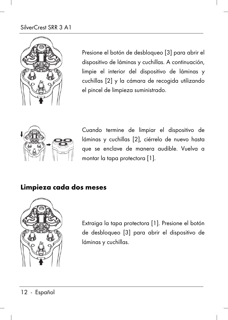 Limpieza cada dos meses | Silvercrest SRR 3 A1 User Manual | Page 14 / 110