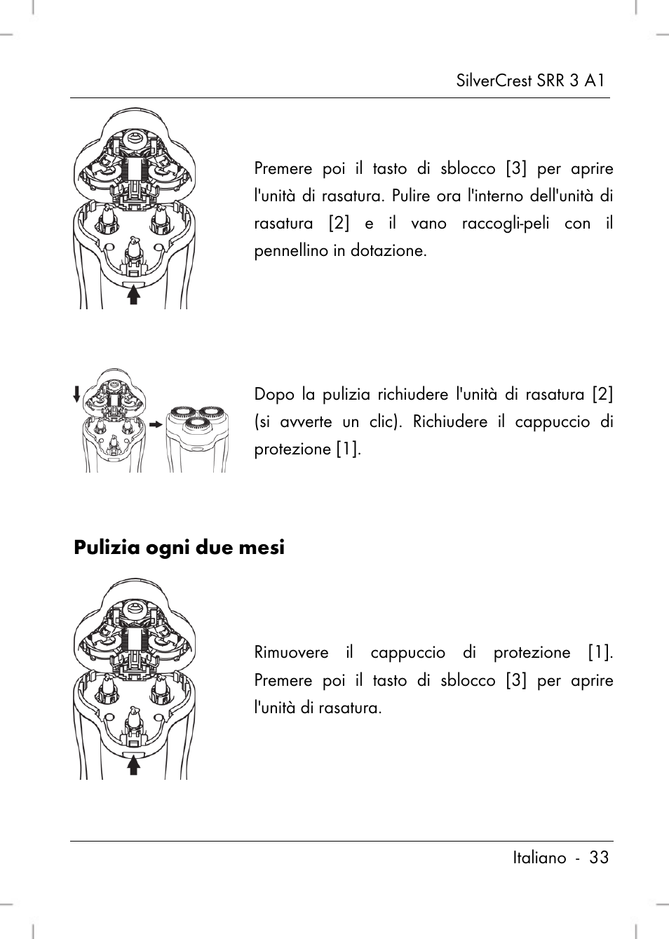Pulizia ogni due mesi | Silvercrest SRR 3 A1 User Manual | Page 35 / 110