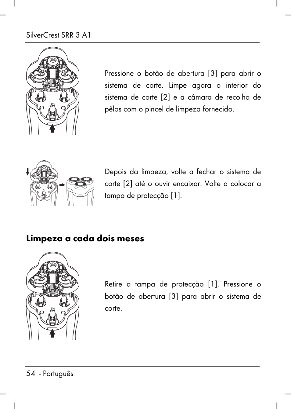 Limpeza a cada dois meses | Silvercrest SRR 3 A1 User Manual | Page 56 / 110