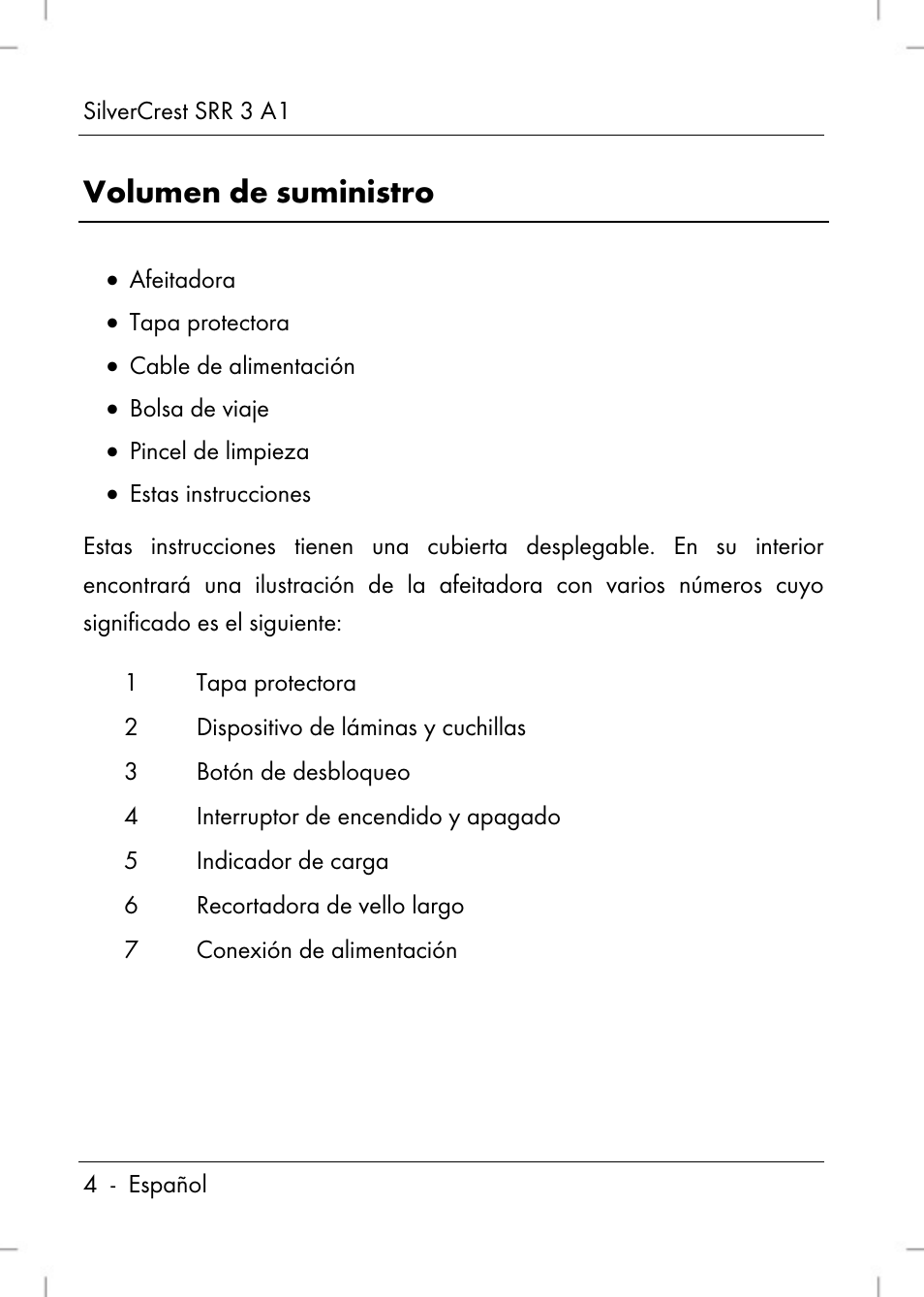 Volumen de suministro | Silvercrest SRR 3 A1 User Manual | Page 6 / 110