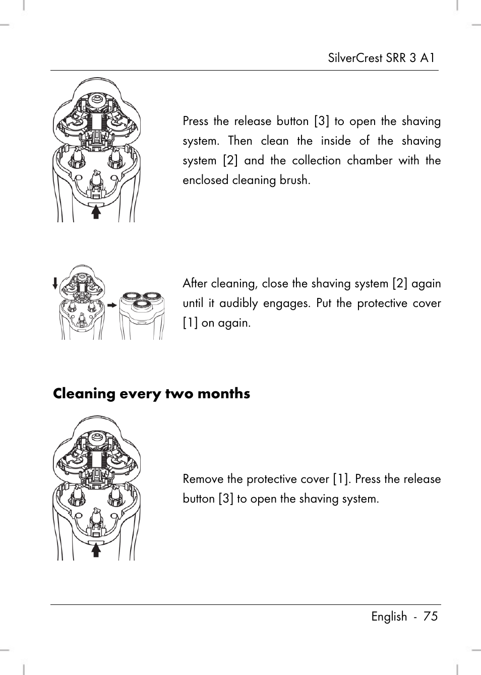 Cleaning every two months | Silvercrest SRR 3 A1 User Manual | Page 77 / 110