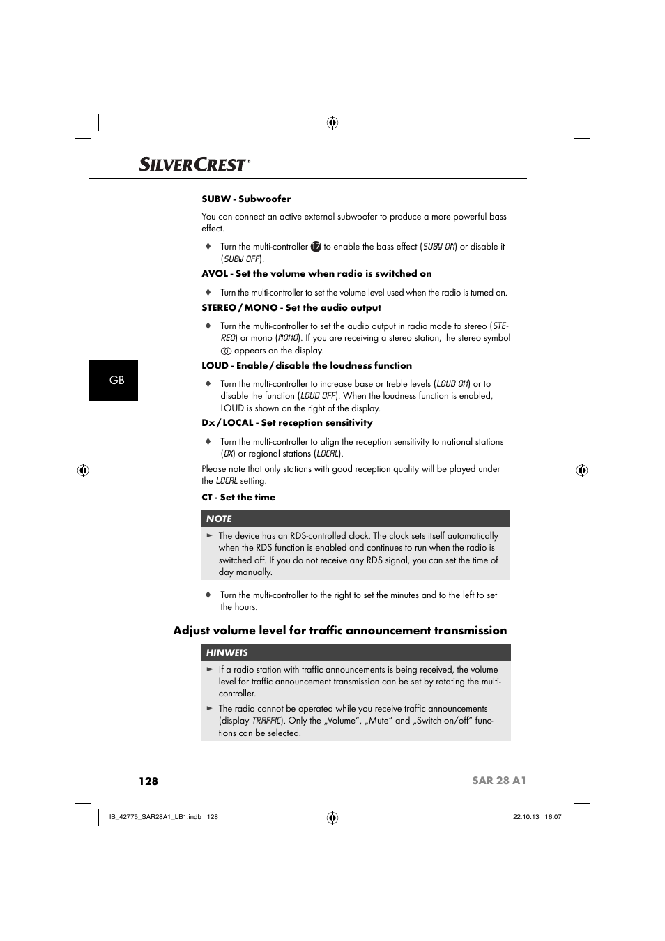 Silvercrest SAR 28 A1 User Manual | Page 132 / 145