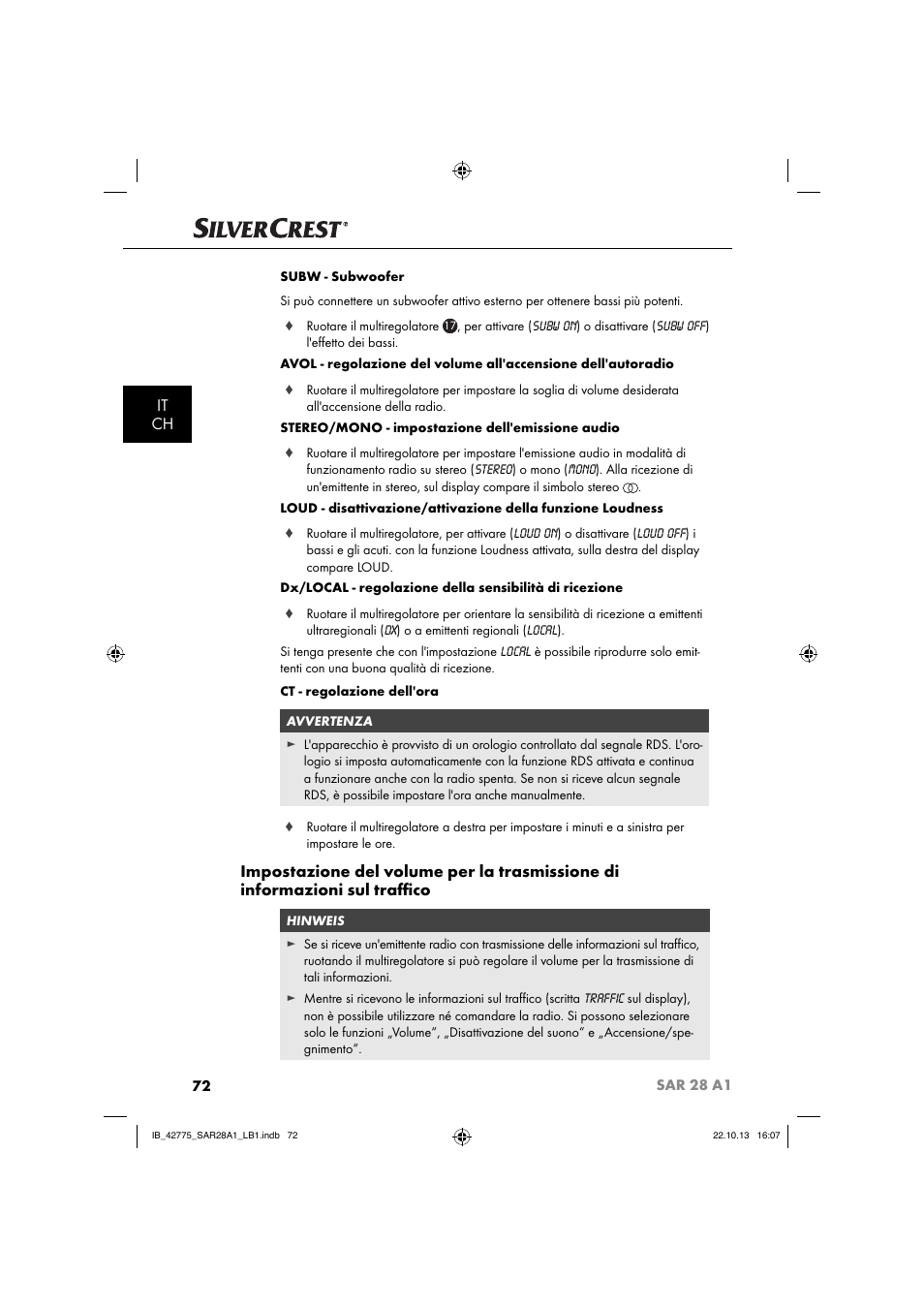 It ch | Silvercrest SAR 28 A1 User Manual | Page 76 / 145