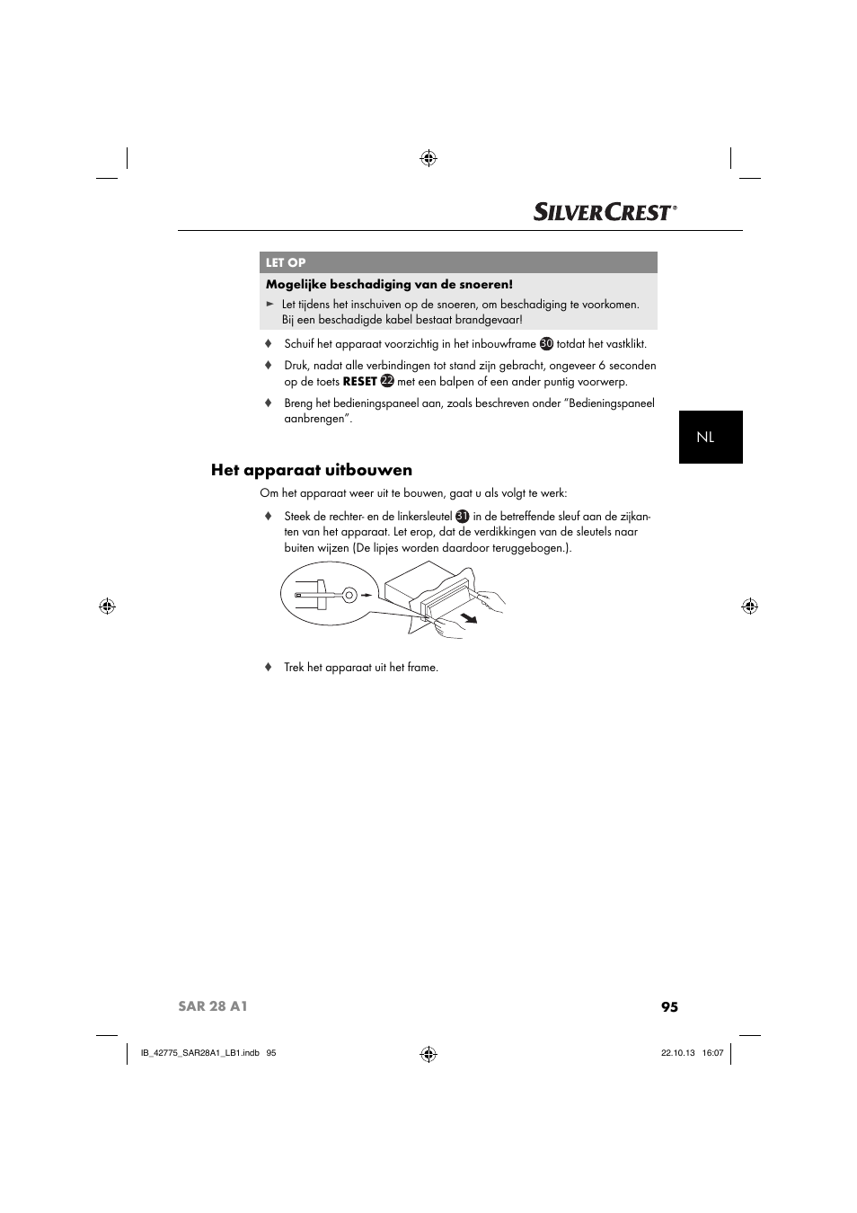 Het apparaat uitbouwen | Silvercrest SAR 28 A1 User Manual | Page 99 / 145