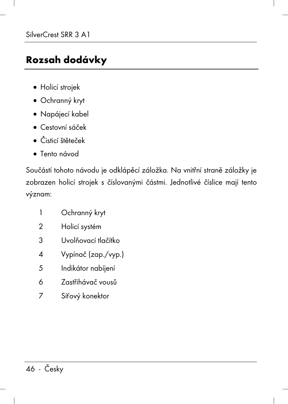 Rozsah dodávky | Silvercrest SRR 3 A1 User Manual | Page 48 / 110