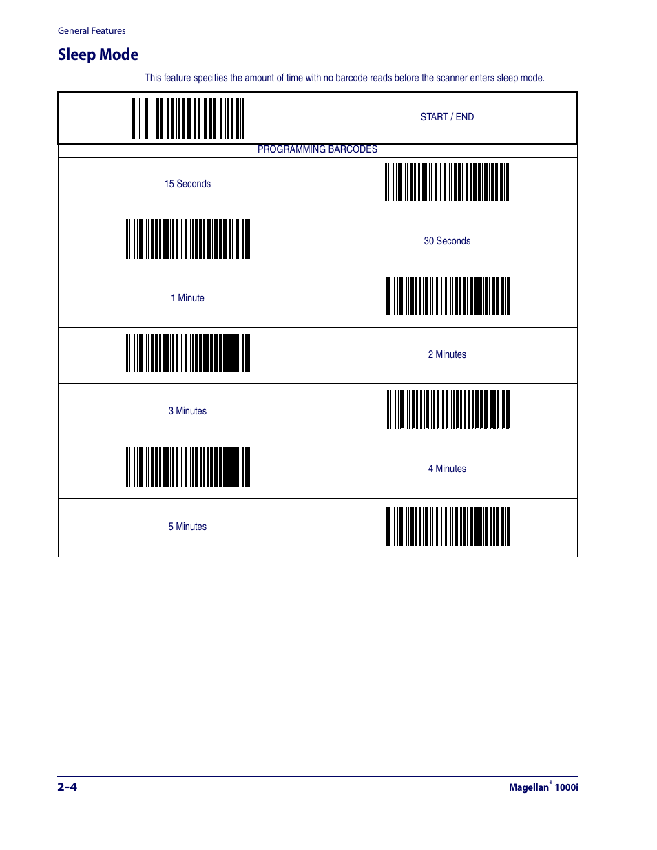 Sleep mode, Sleep mode -4 | Datalogic Scanning 1000I User Manual | Page 16 / 176