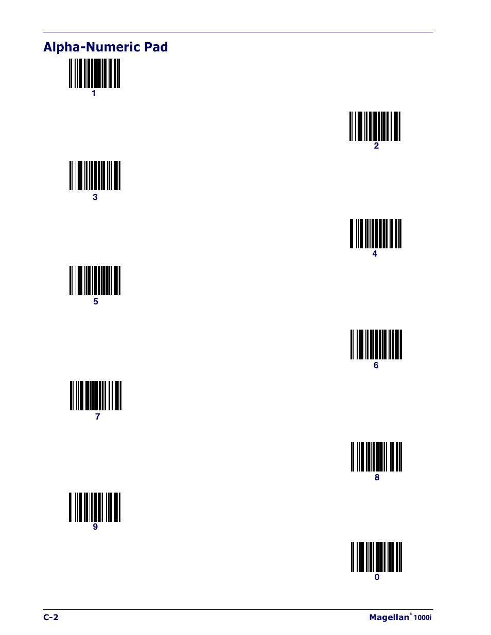 Alpha-numeric pad | Datalogic Scanning 1000I User Manual | Page 160 / 176