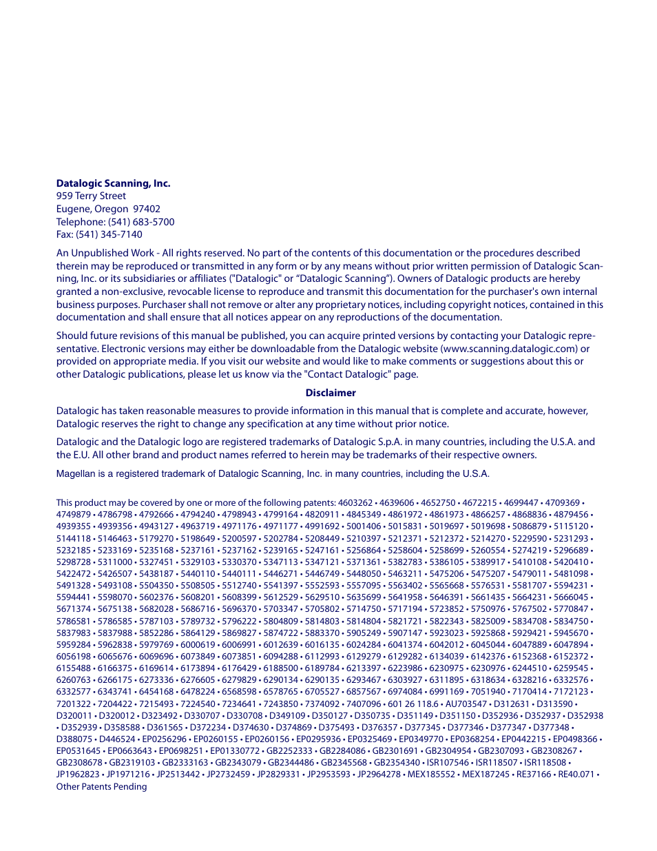 Datalogic Scanning 1000I User Manual | Page 2 / 176