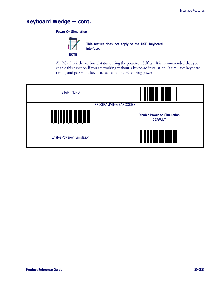 Keyboard wedge — cont | Datalogic Scanning 1000I User Manual | Page 59 / 176