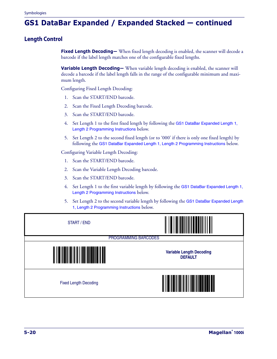 Length control, Length control -20 | Datalogic Scanning 1000I User Manual | Page 96 / 176