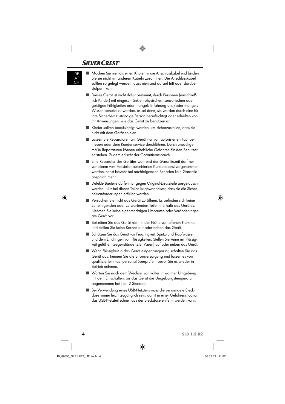 Silvercrest SLB 1.2 B2 User Manual | Page 7 / 64
