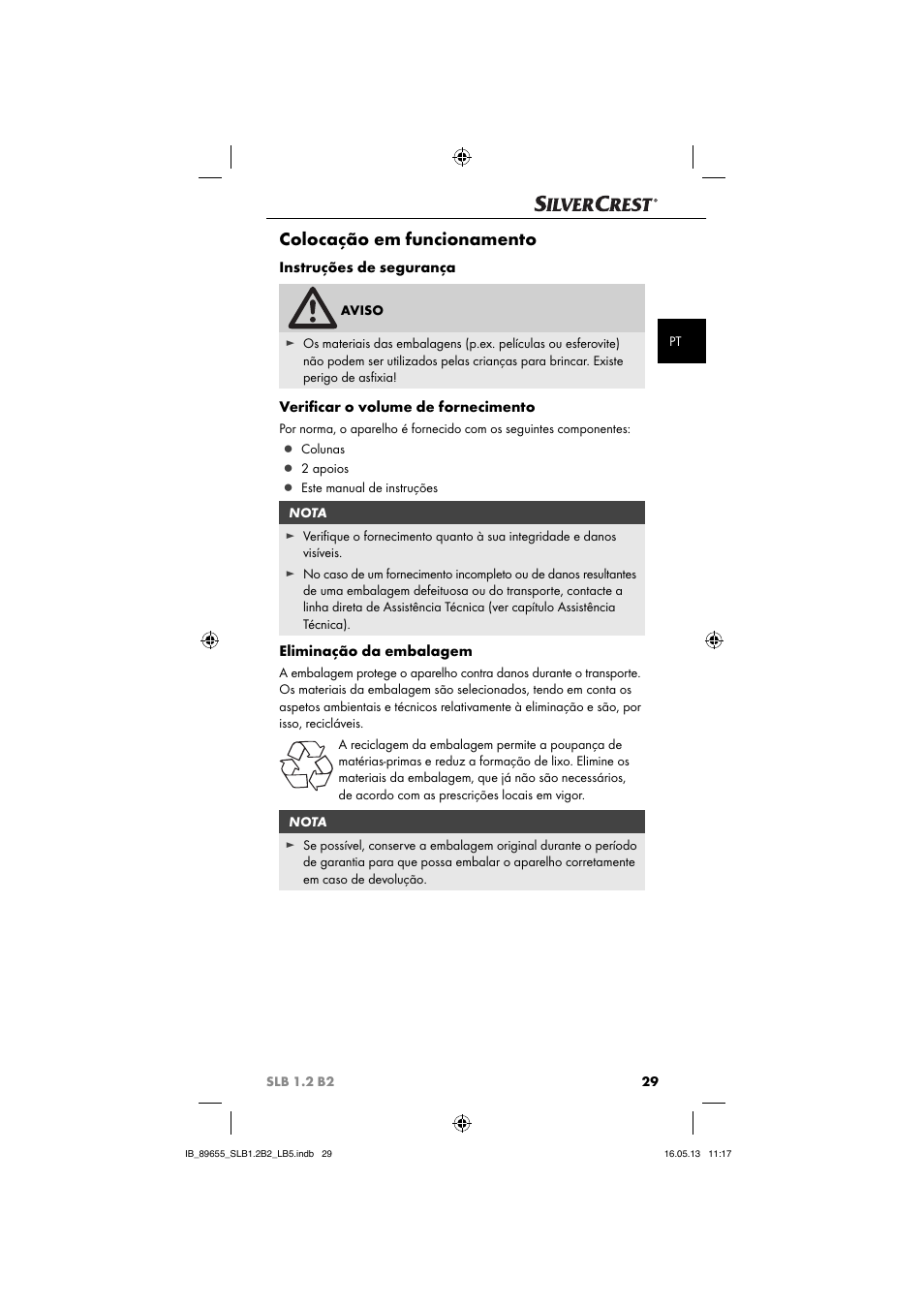 Colocação em funcionamento | Silvercrest SLB 1.2 B2 User Manual | Page 32 / 64