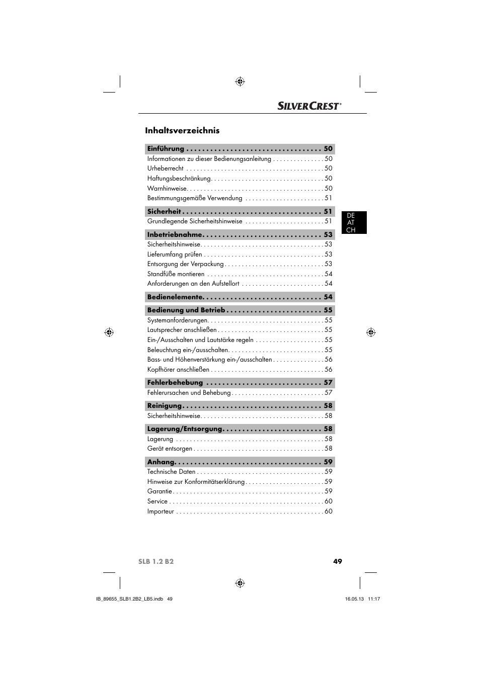 Silvercrest SLB 1.2 B2 User Manual | Page 52 / 64