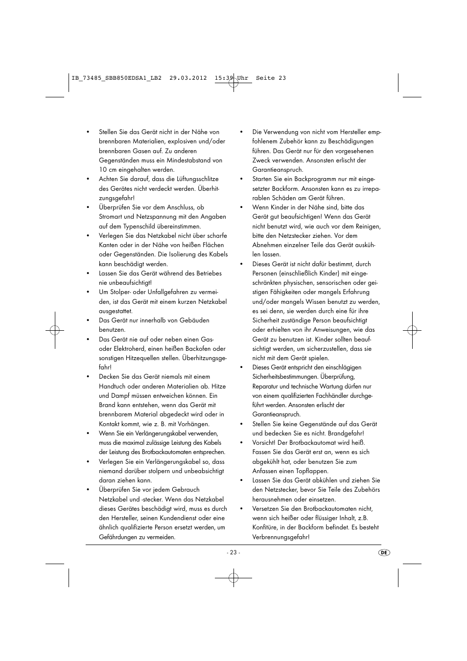 Silvercrest SBB 850 EDS A1 User Manual | Page 25 / 66