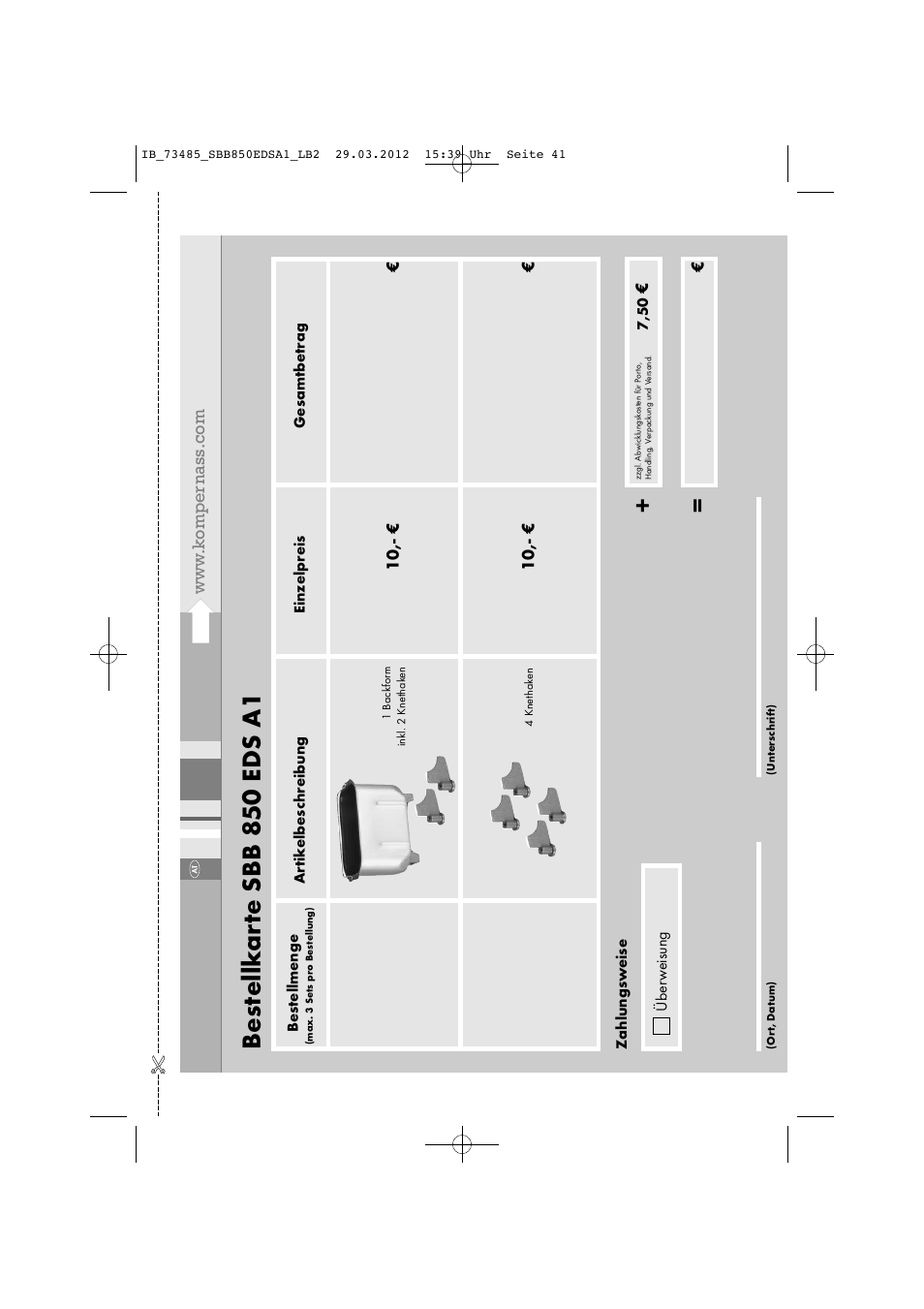 Bes tellk ar te sbb 850 eds a1 | Silvercrest SBB 850 EDS A1 User Manual | Page 43 / 66