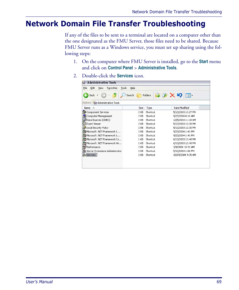 Network domain file transfer troubleshooting | Datalogic Scanning PDA User Manual | Page 81 / 100