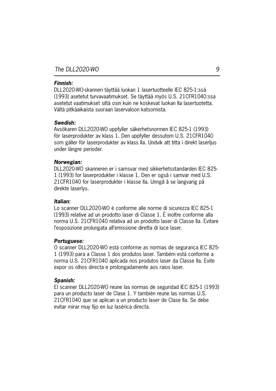 Datalogic Scanning DLL2020-WO User Manual | Page 13 / 30