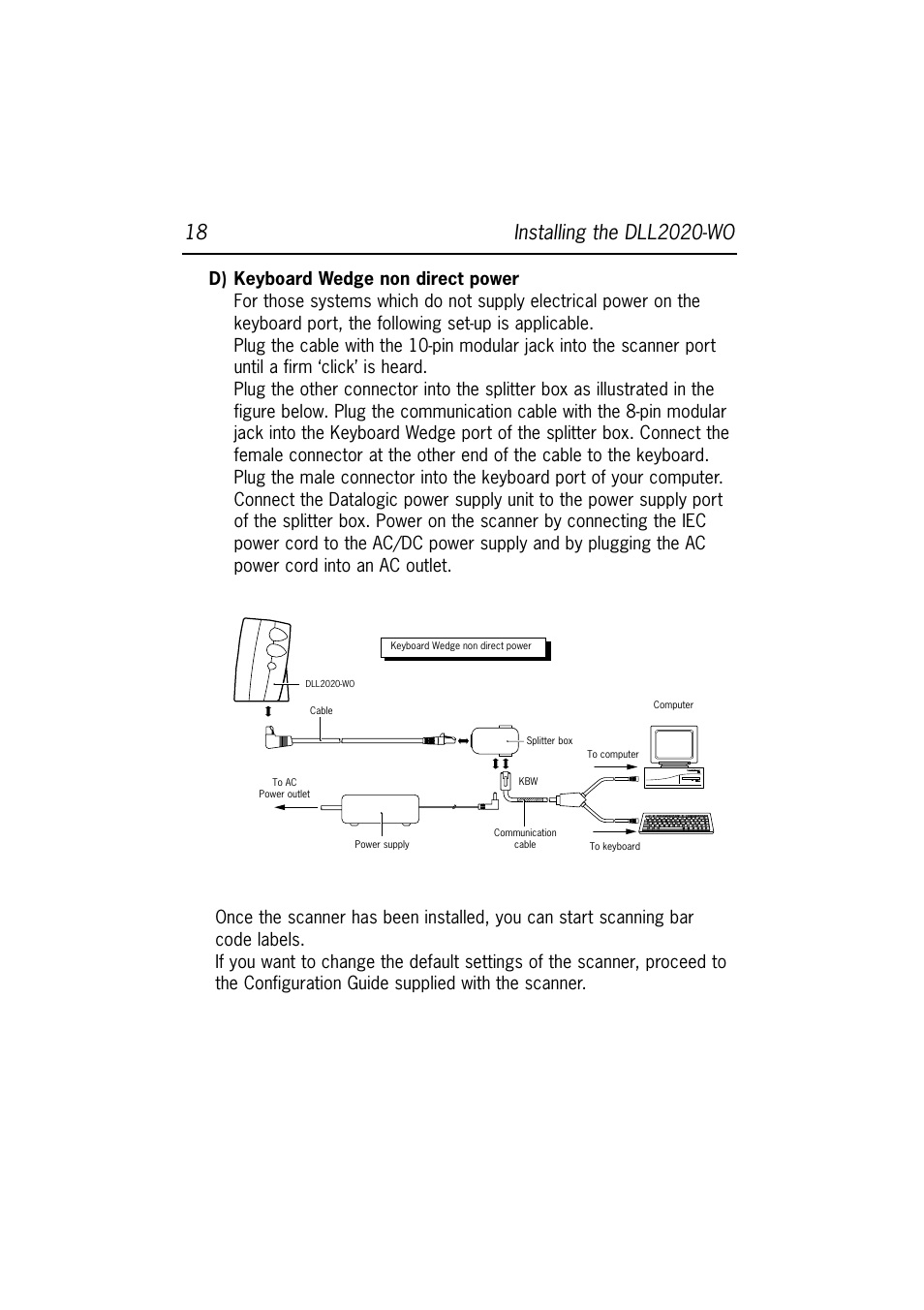Datalogic Scanning DLL2020-WO User Manual | Page 22 / 30