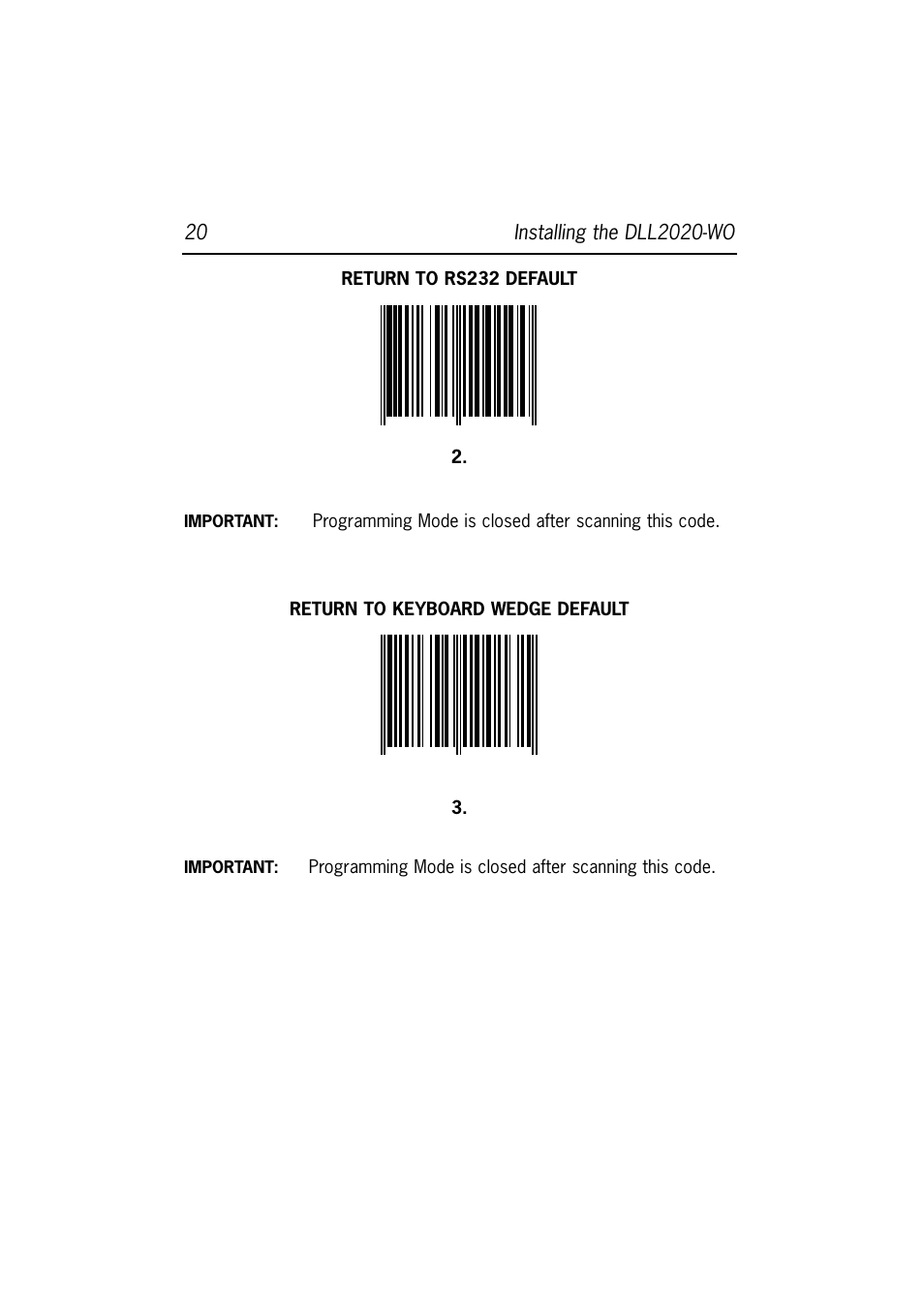 Datalogic Scanning DLL2020-WO User Manual | Page 24 / 30