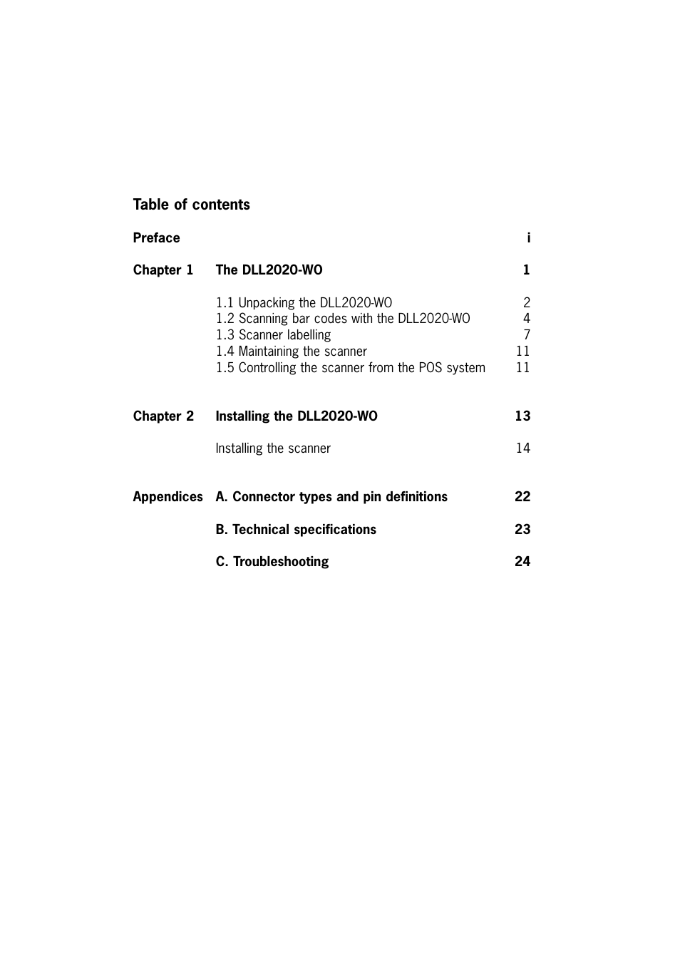 Datalogic Scanning DLL2020-WO User Manual | Page 3 / 30