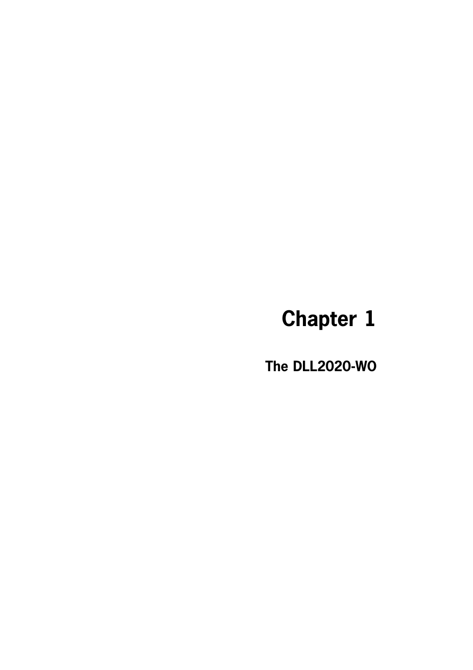 Chapter 1 | Datalogic Scanning DLL2020-WO User Manual | Page 5 / 30