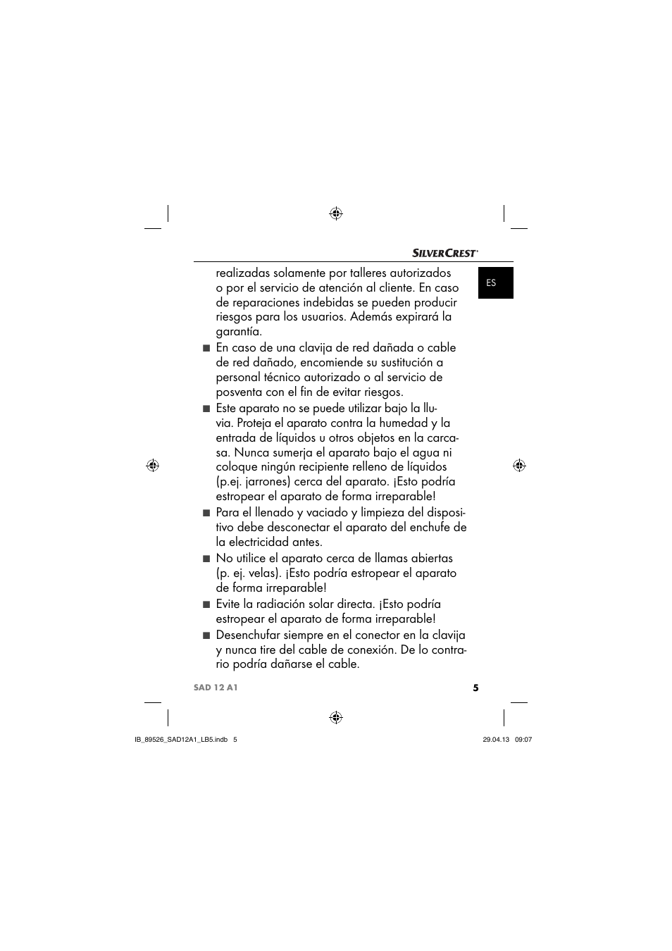 Silvercrest SAD 12 A1 User Manual | Page 8 / 74