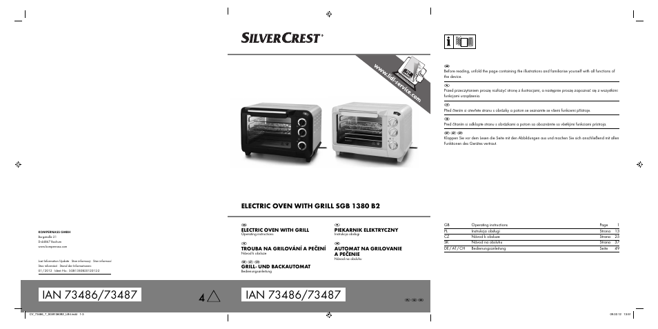 Silvercrest SGB 1380 B2 User Manual | 63 pages